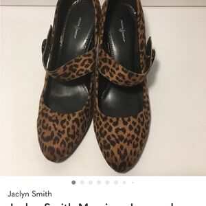 Jaclyn Smith Leopard Print Heels SB-BA